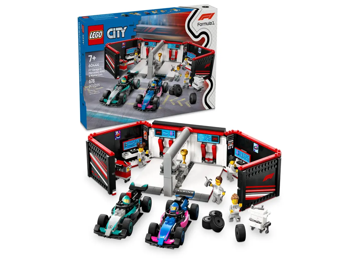 Lego City F1 Garage Mercedes-Amg Alpine Cars Building Set 60444 - 678 Pieces 1