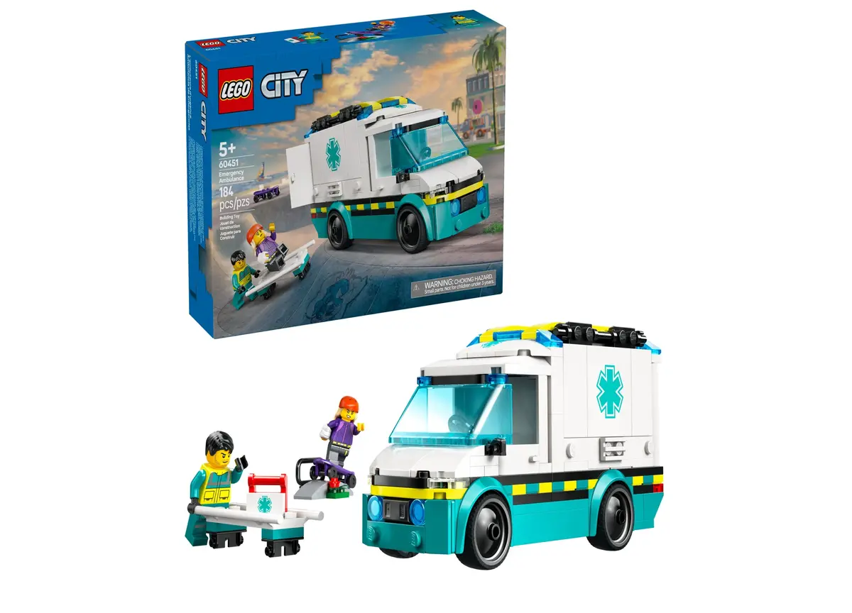Lego City Emergency Ambulance 184-Piece Building Toy 60451 1