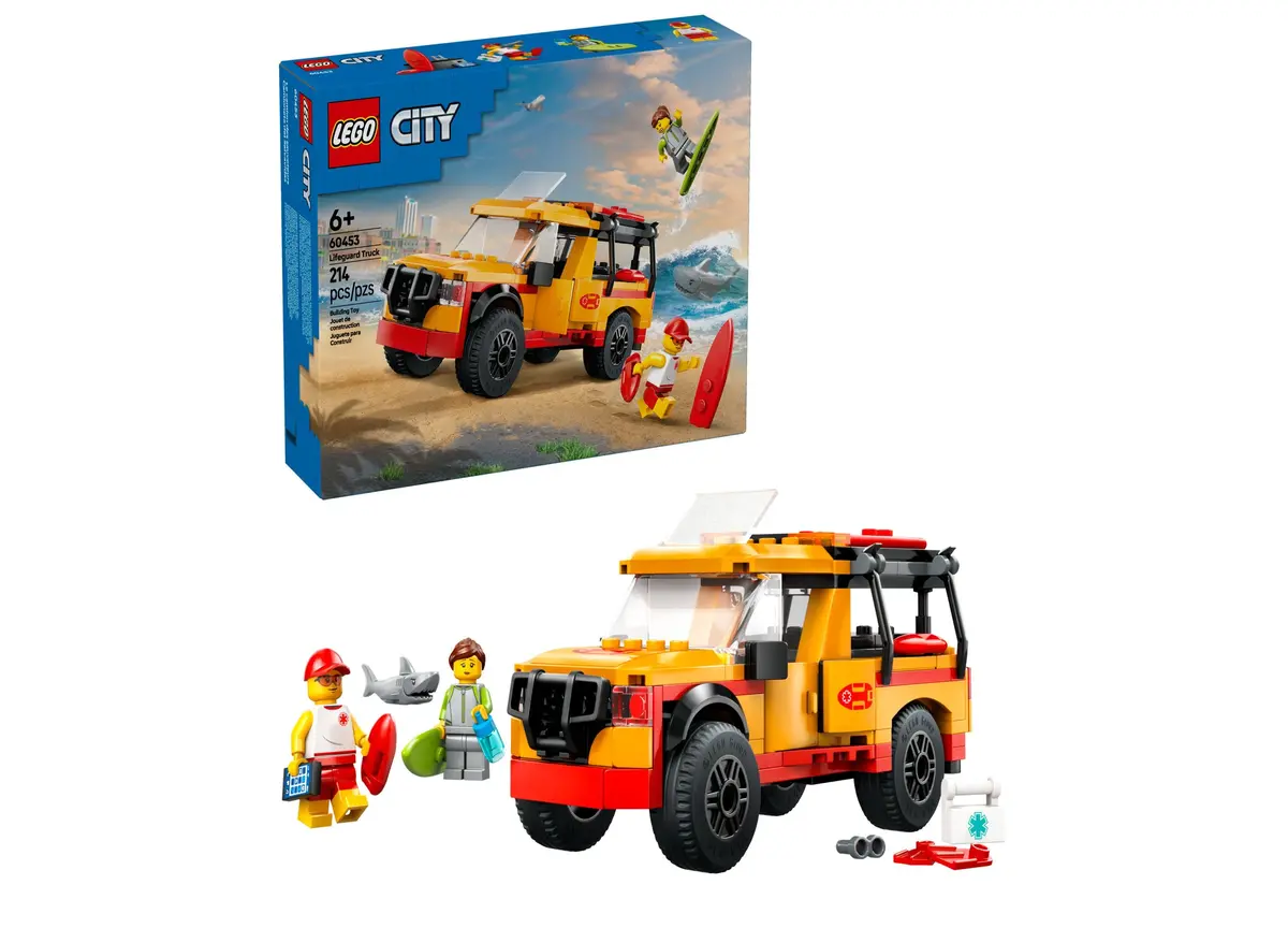 Lego City Lifeguard Beach Rescue Truck Building Set 60453, 214 Pieces 1