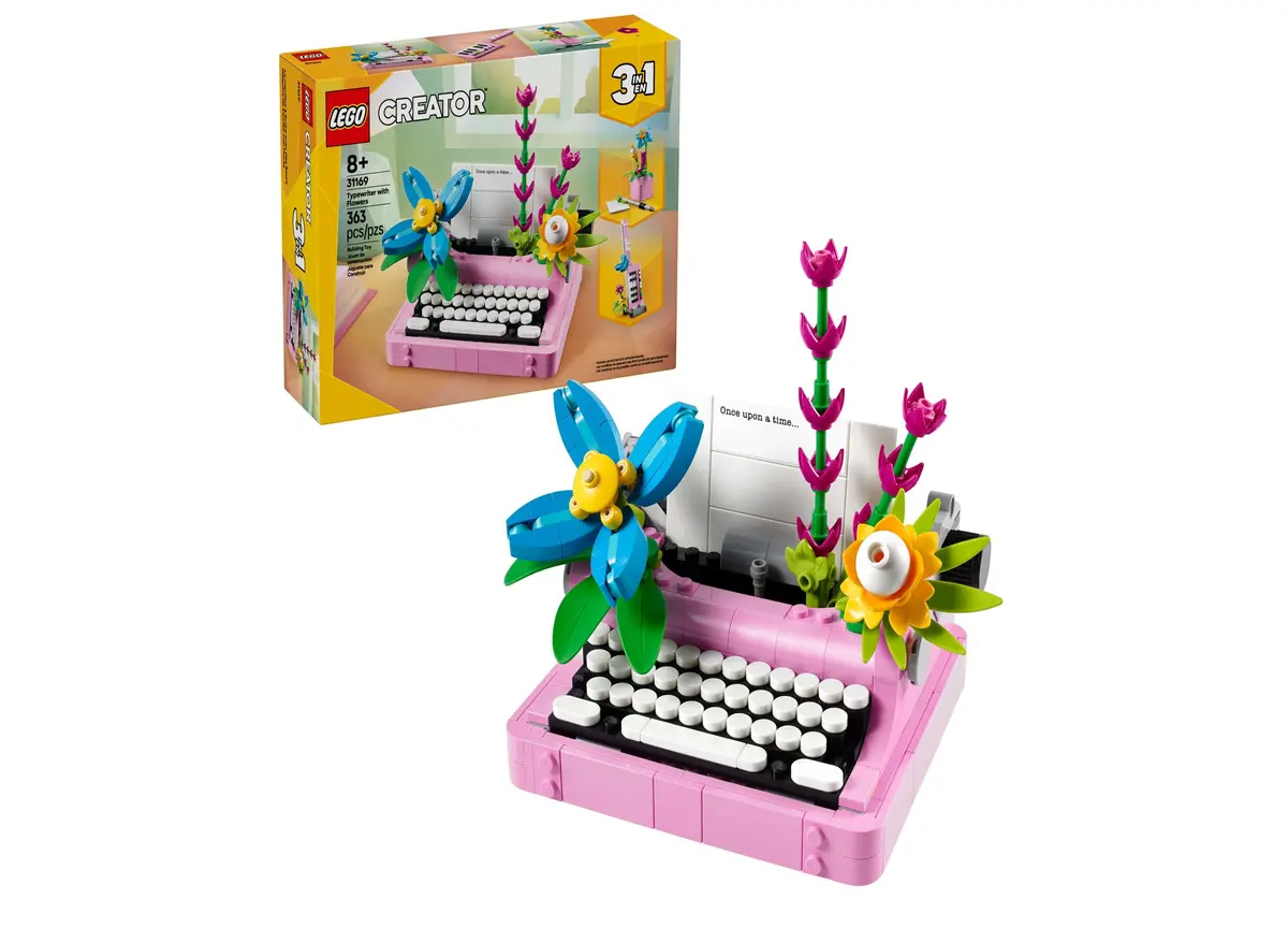 Lego Creator 3-In-1 Dynamic Typewriter & Floral Decor Set 31169 - 363 Pieces 1