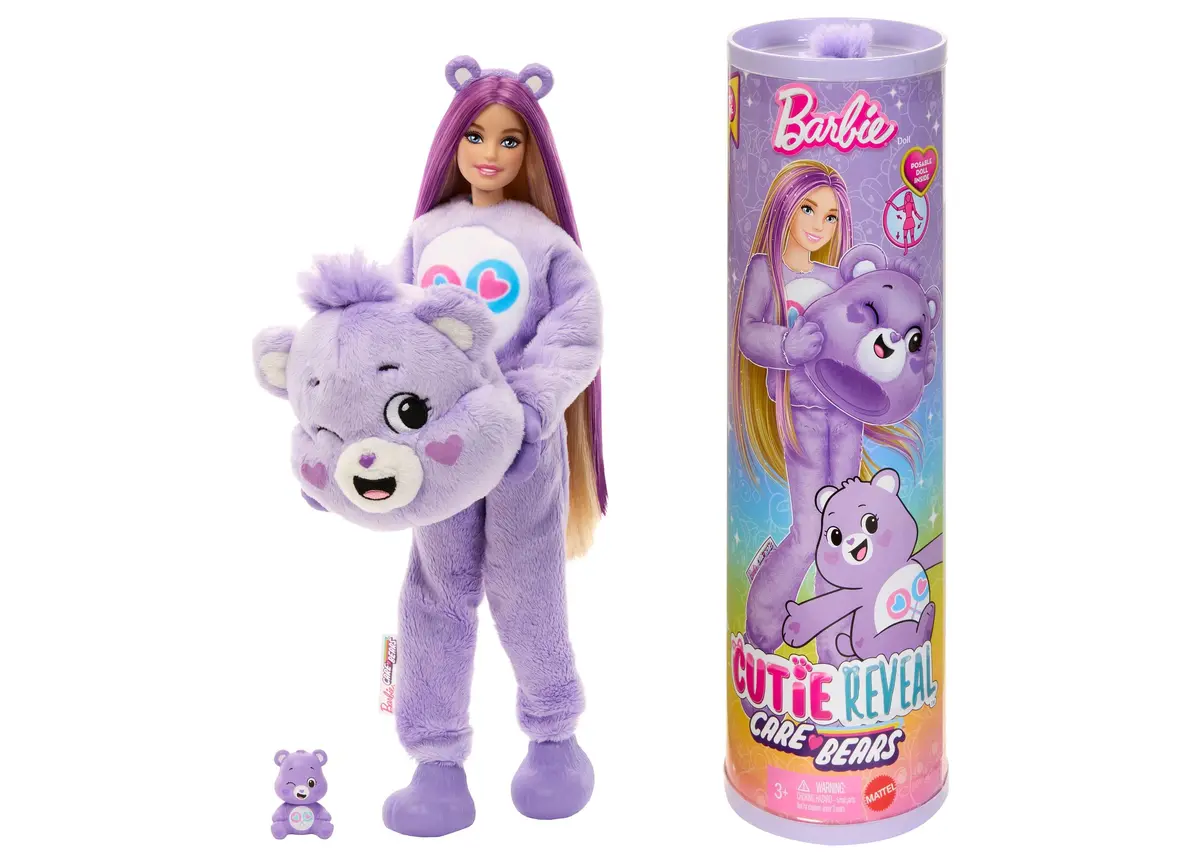 Barbie Cutie Reveal Care Bears Series Doll With Share Bear Plush Costume 1