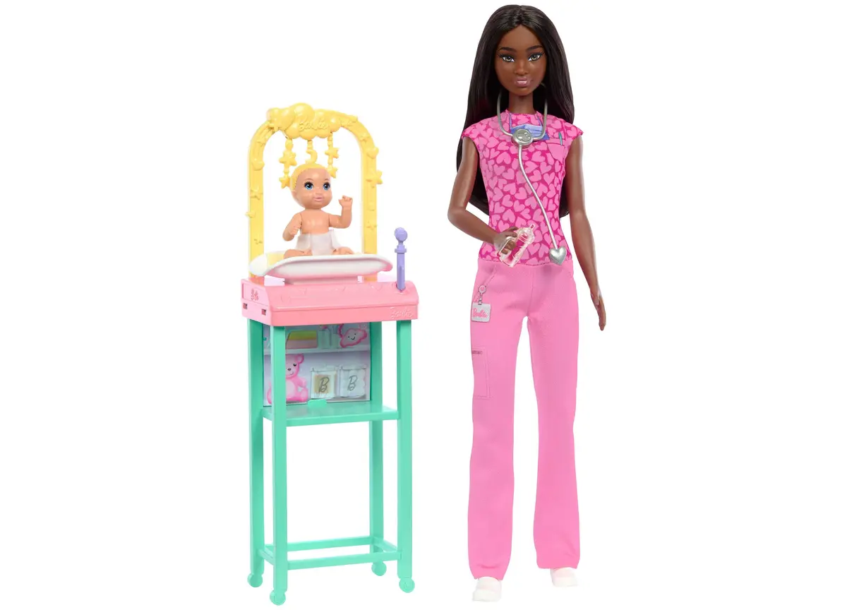 Barbie Baby Doctor Doll With Examination Table And Accessories 1