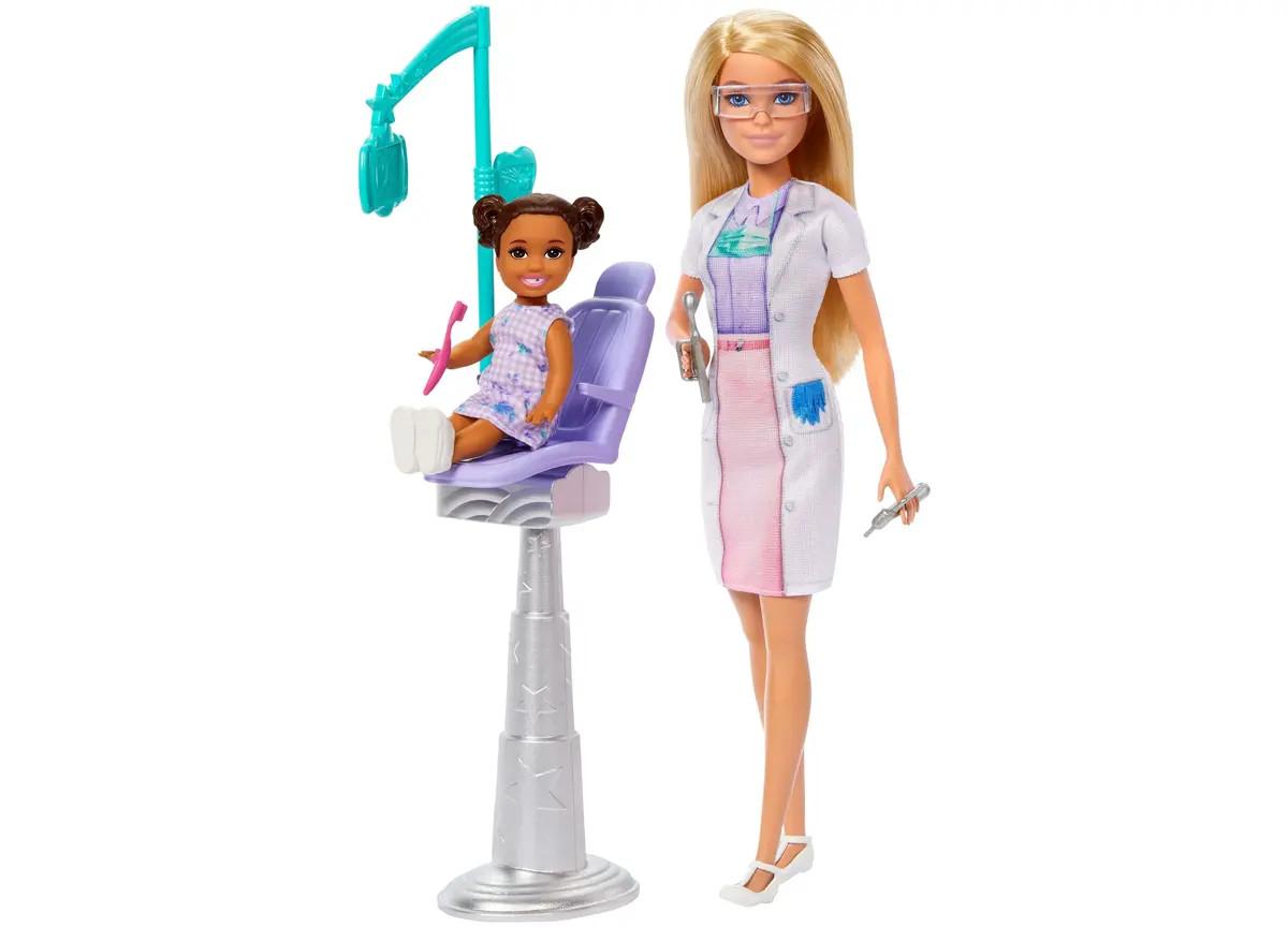 Barbie Dentist Playset With Blonde Doll, Kid Patient, And Dental Accessories 1