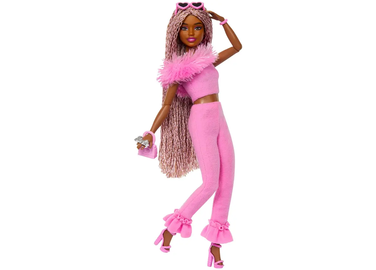 Barbie Deluxe Style Doll - Soft Pink Jumpsuit With Braided Hair 1