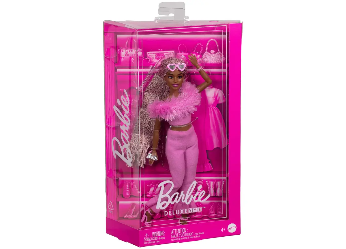 Barbie Deluxe Style Doll - Soft Pink Jumpsuit With Braided Hair 2