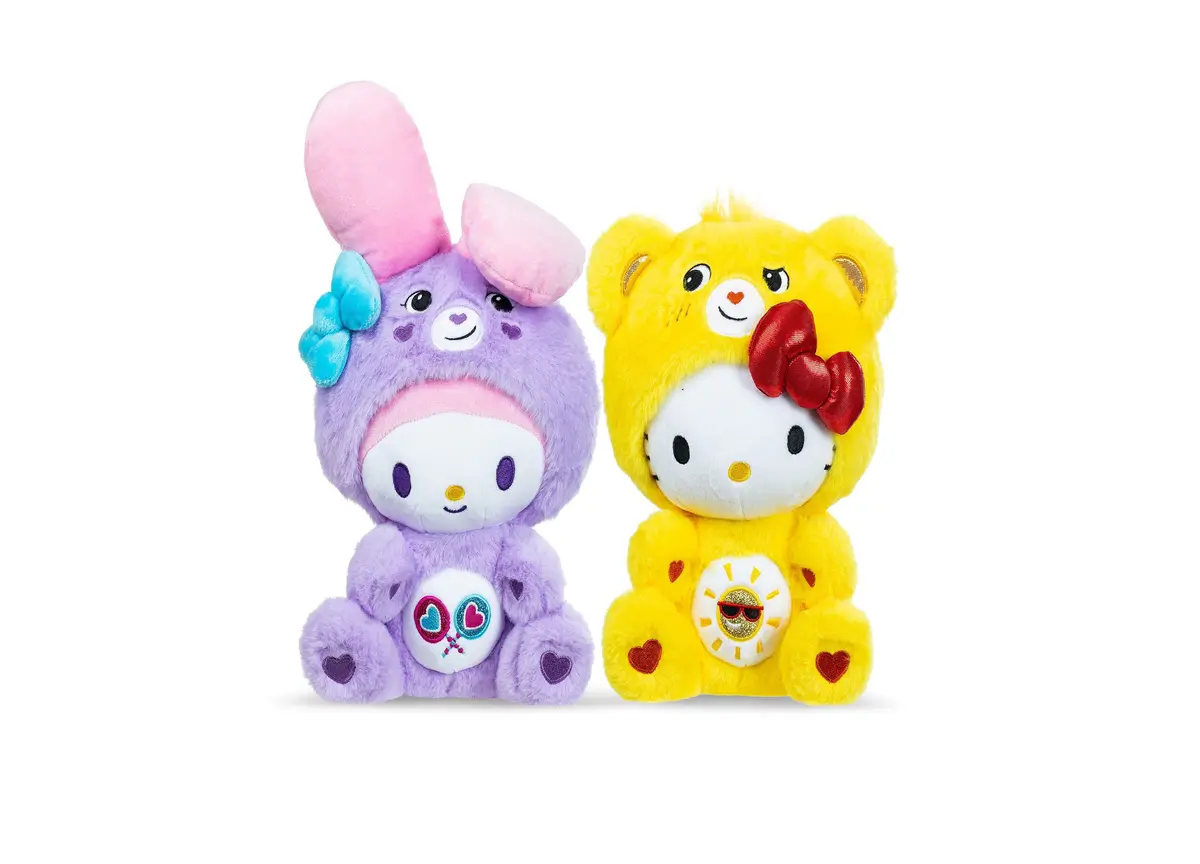 Hello Kitty X Care Bears 10 Inch Plush Duo - Funshine & Share Bears 1