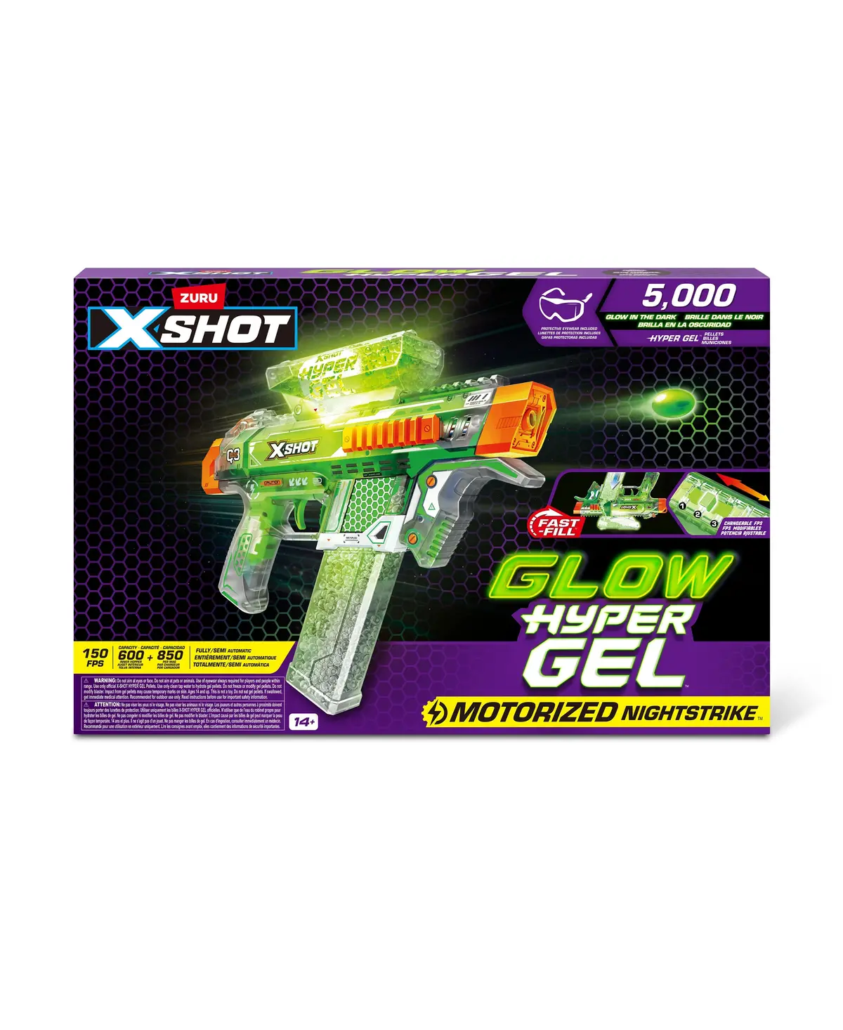 X-Shot Hyper Gel Glow In The Dark Blaster Ultimate Nighttime Shooter 1