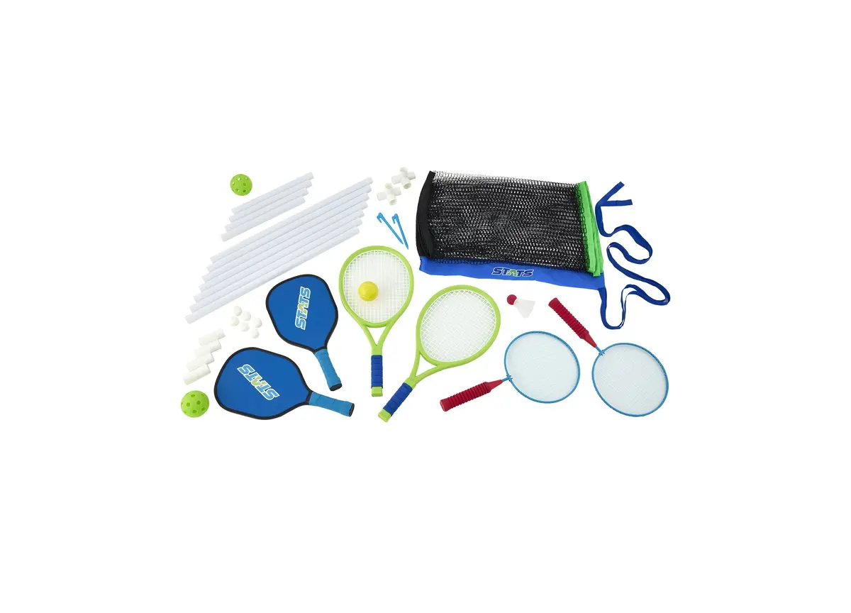 Stats All-Star 3-In-1 Pickleball, Badminton & Tennis Sports Combo Set 1