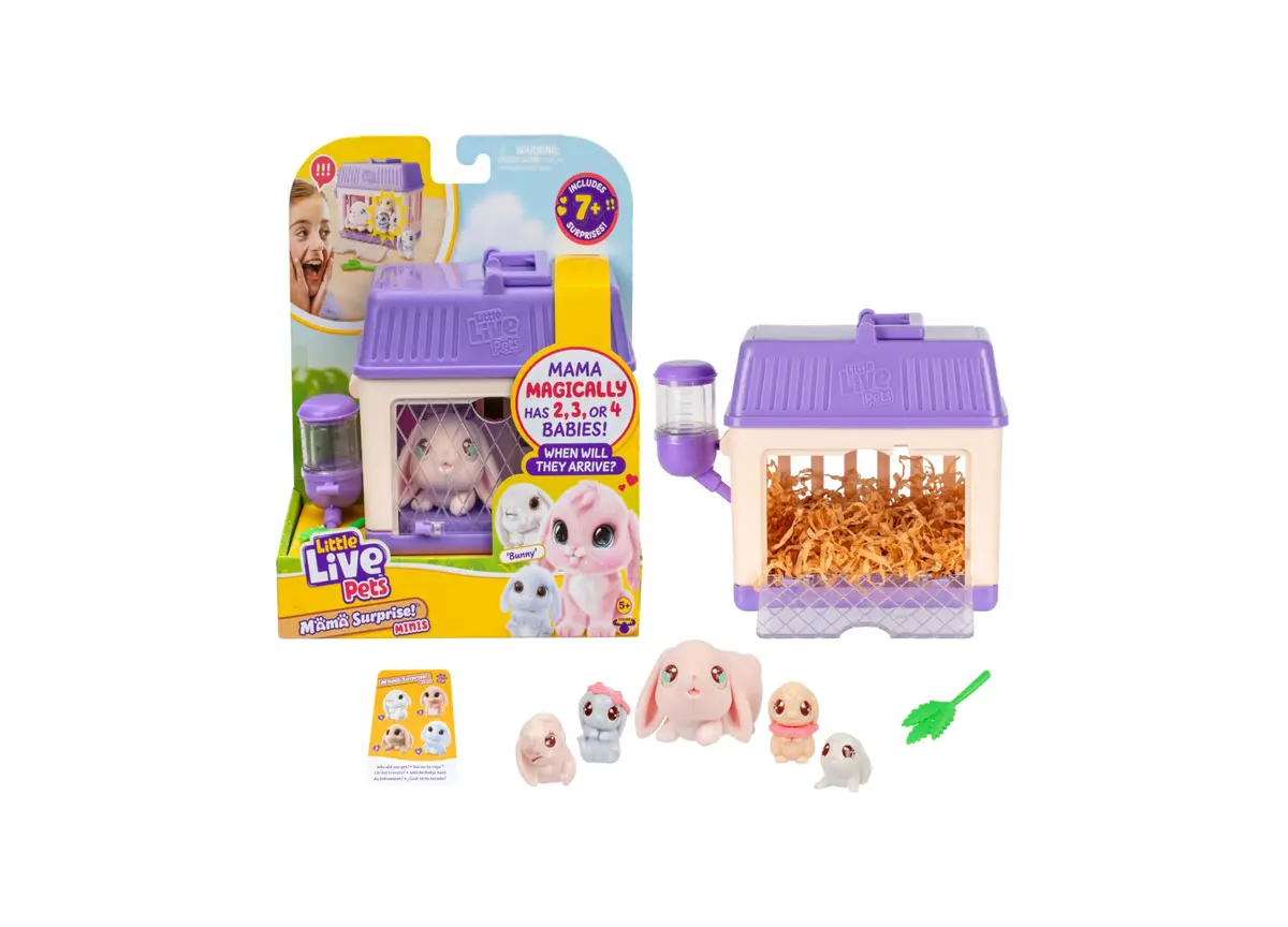 Little Live Pets Mama Surprise Mini Playset Bunny - Interactive Hutch 1