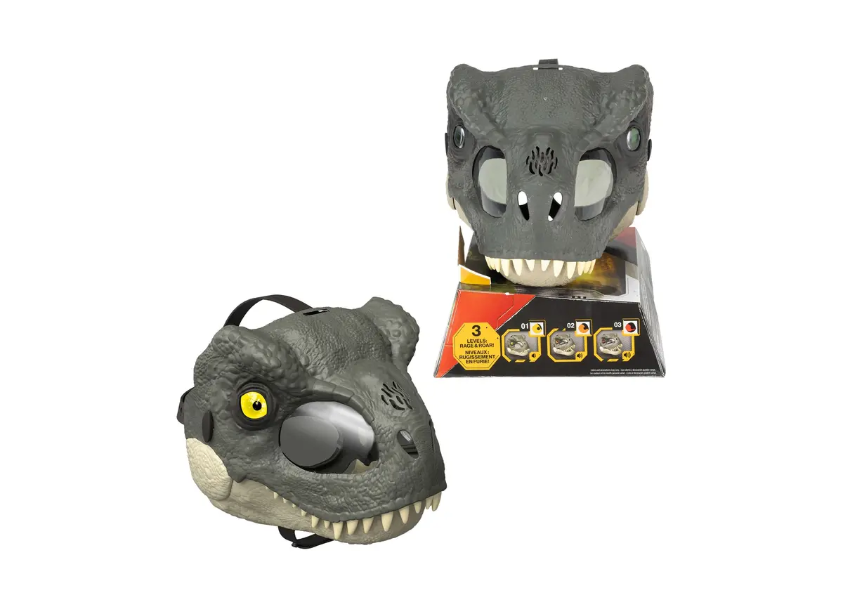 Jurassic World Dominion T-Rex Chomp N Roar Mask - Interactive Costume 1