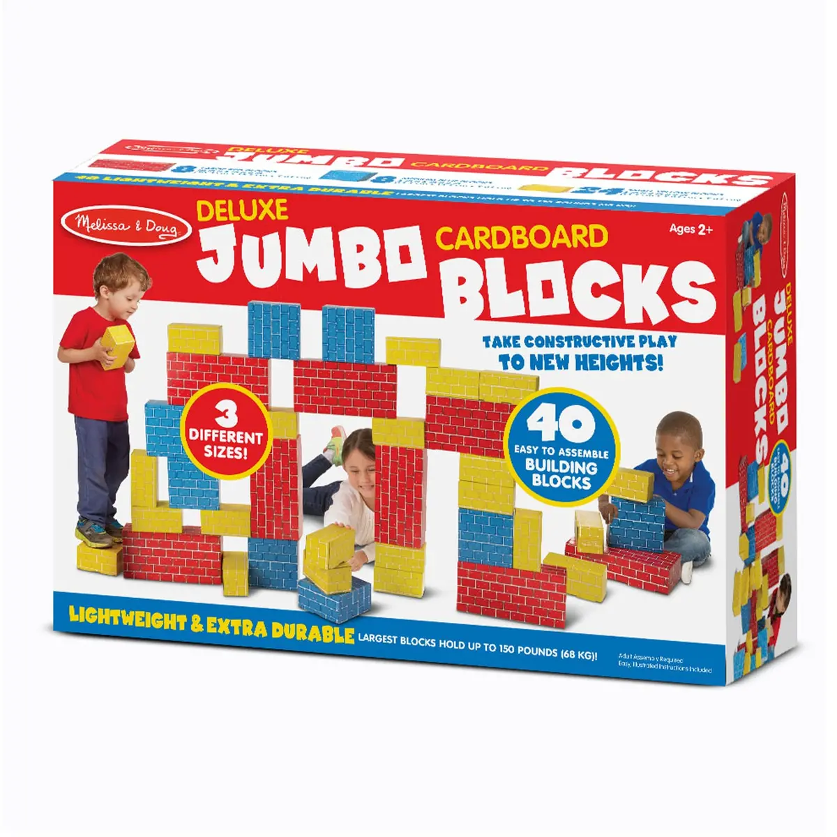 Melissa & Doug Deluxe Jumbo Cardboard Blocks - 40 Piece Set 1