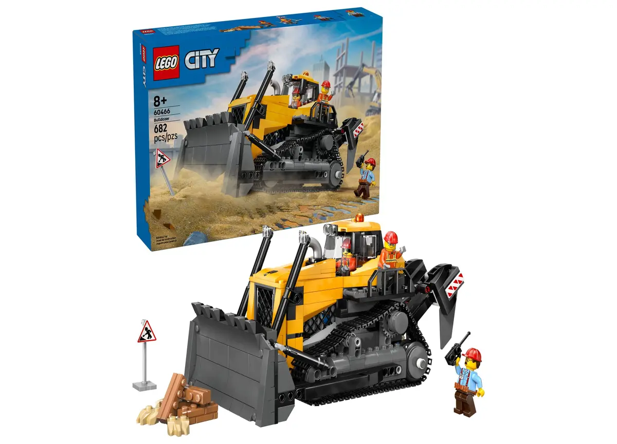 Lego City Yellow Bulldozer 60466 Construction Toy Set - 682 Pieces 1