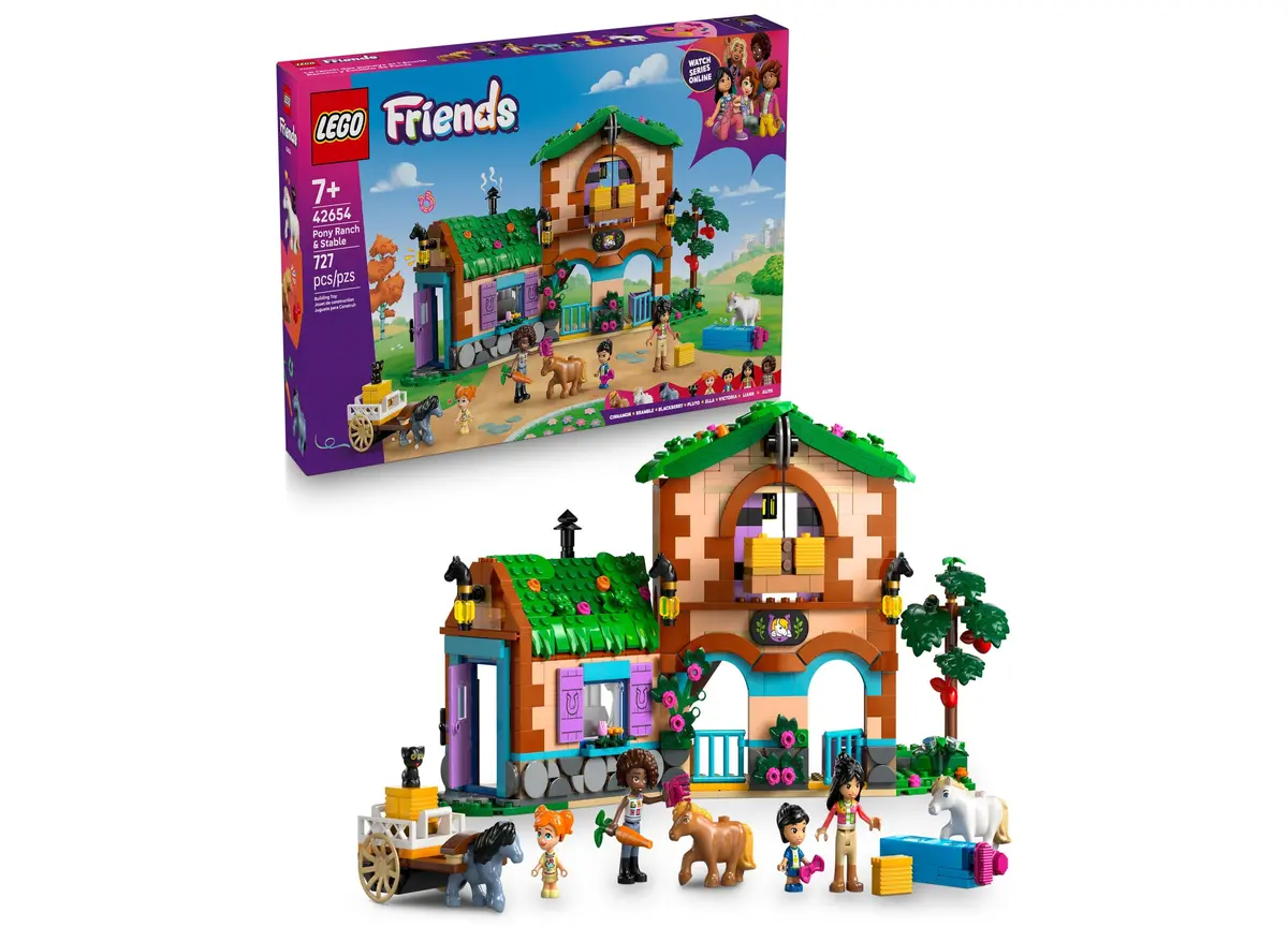 Lego Friends Pony Ranch Stable 42654 - 727 Piece Building Set 1