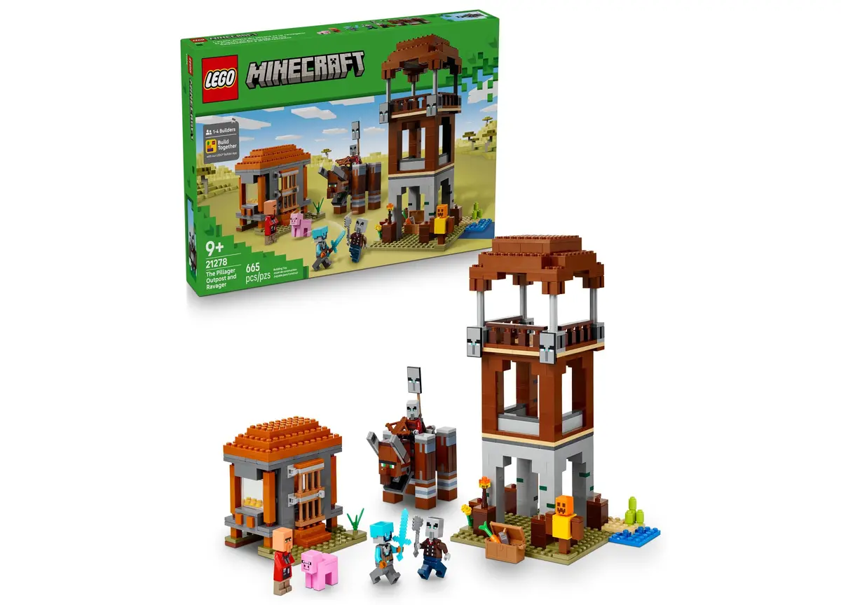 Lego Minecraft The Pillager Outpost And Ravager Set 665 Pieces 1