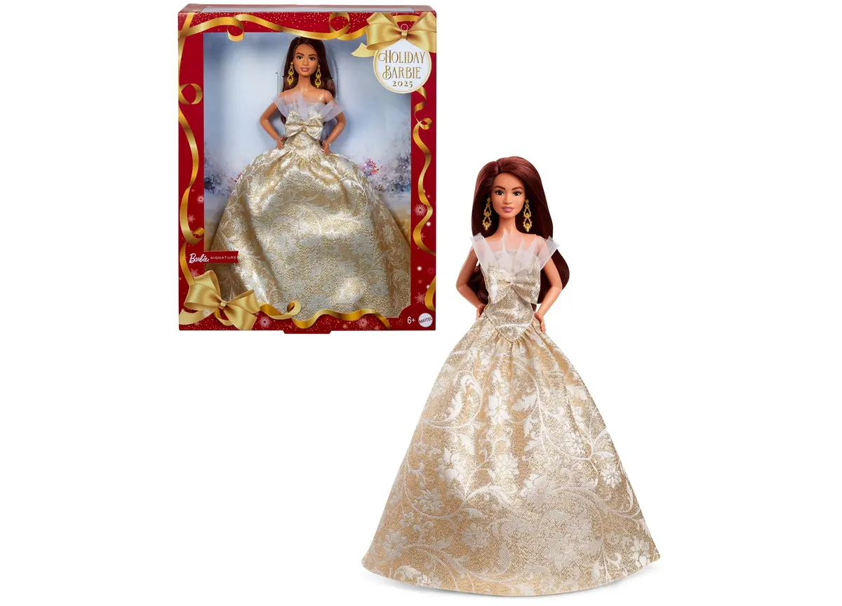 Barbie 2025 Holiday Fashion Doll - Dark Brown Hair 1