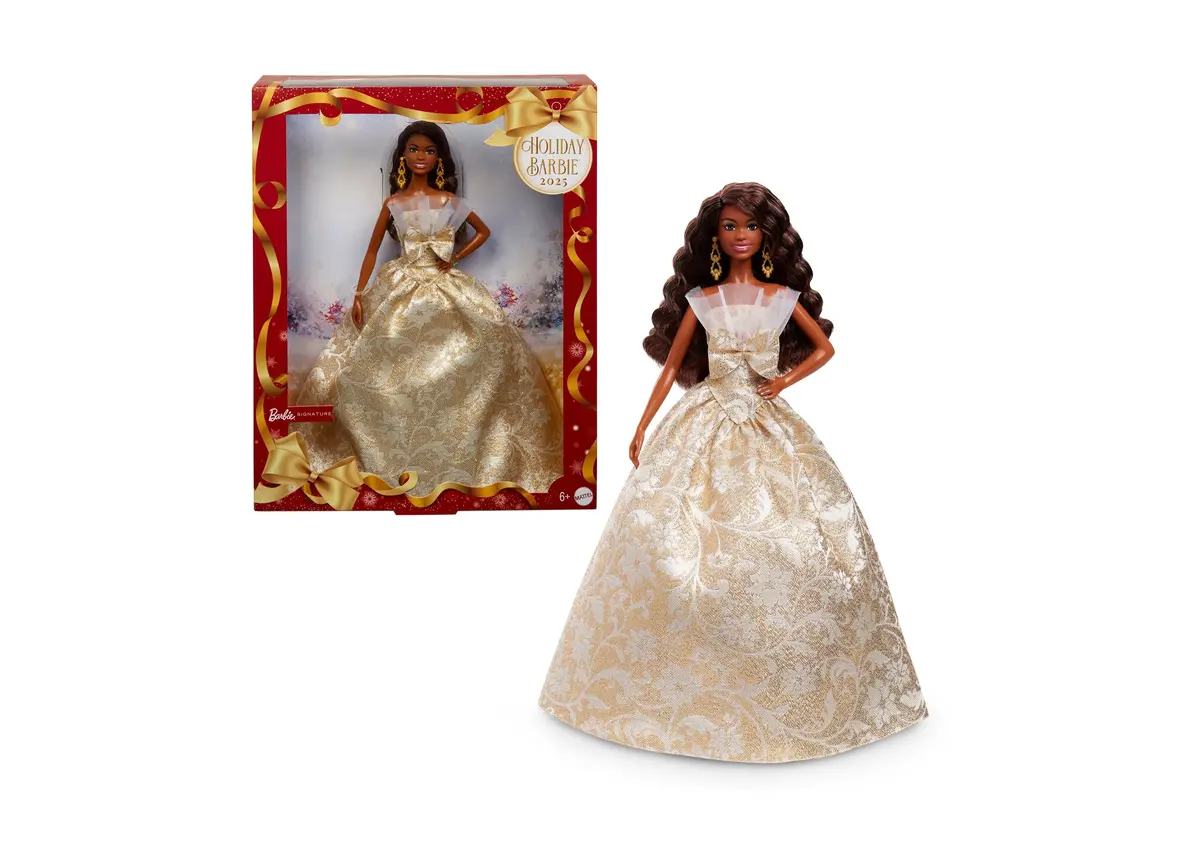 Barbie 2025 Holiday Fashion Doll - Curly Side-Part 1