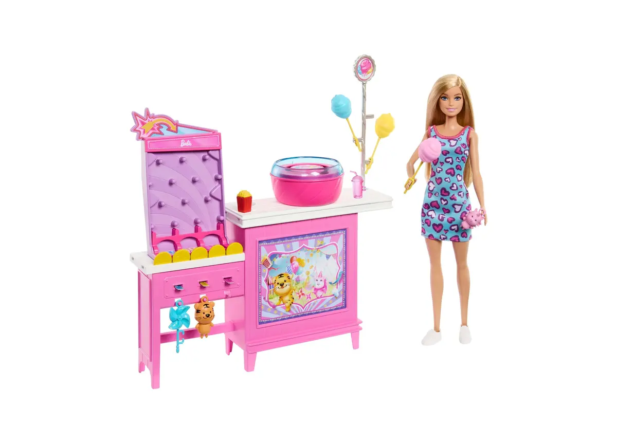 Barbie Mysteries Beach Detectives Malibu Doll And Cotton Candy Game Playset 1