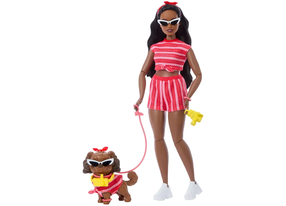 Barbie Twinning Looks Fashion Doll With Pet Dog - Blonde Hair 1