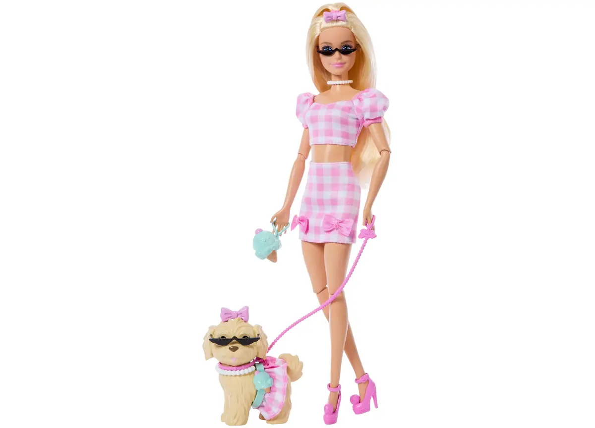 Barbie Twinning Looks Fashion Doll With Pet Dog - Matching Outfits 1