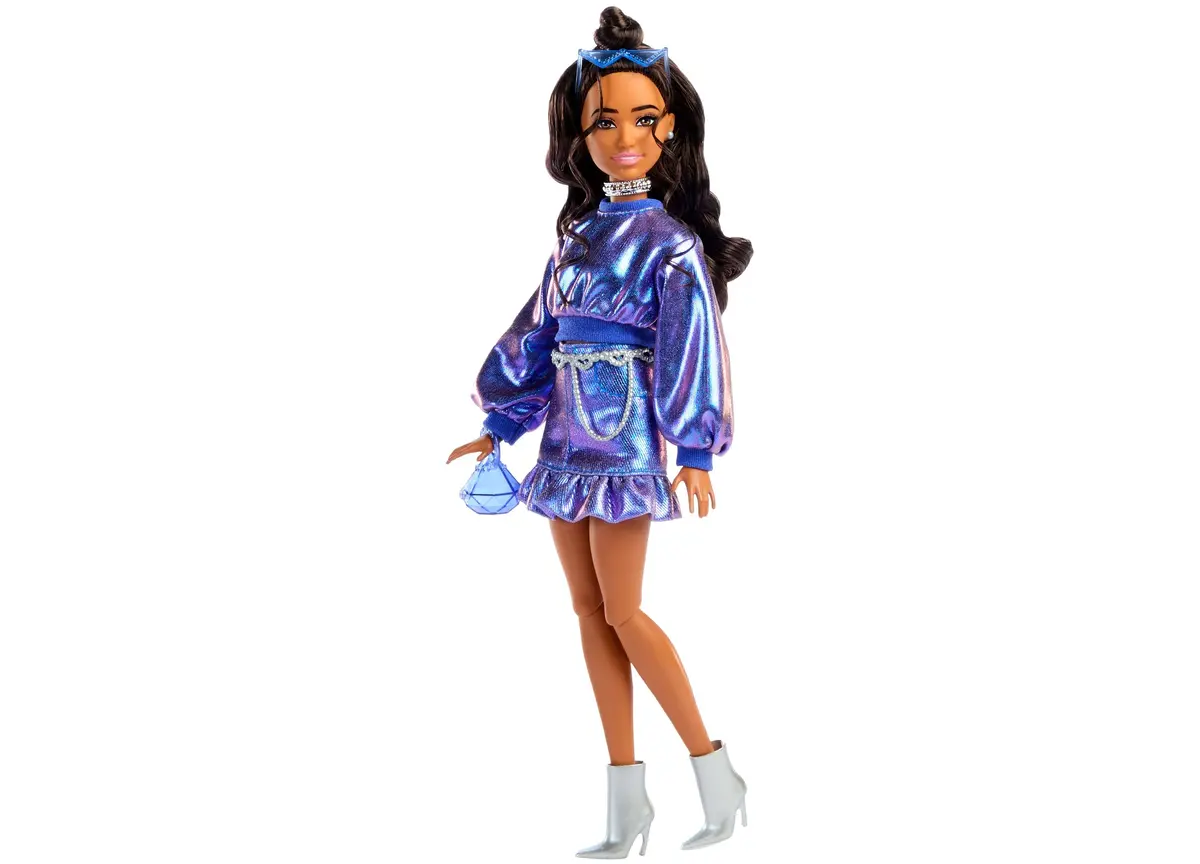 Barbie Deluxe Style Fashion Doll - Metallic Blue Ensemble With Accessories 1
