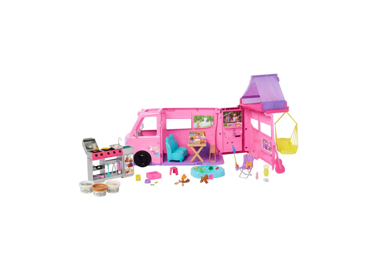 Barbie Dream Camper Playset With Roof Tent Bbq Grill 1