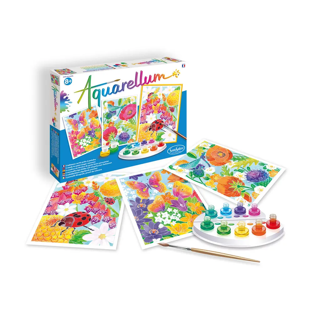 Sentosphere Aquarellum In The Flowers Watercolor Art Set 1