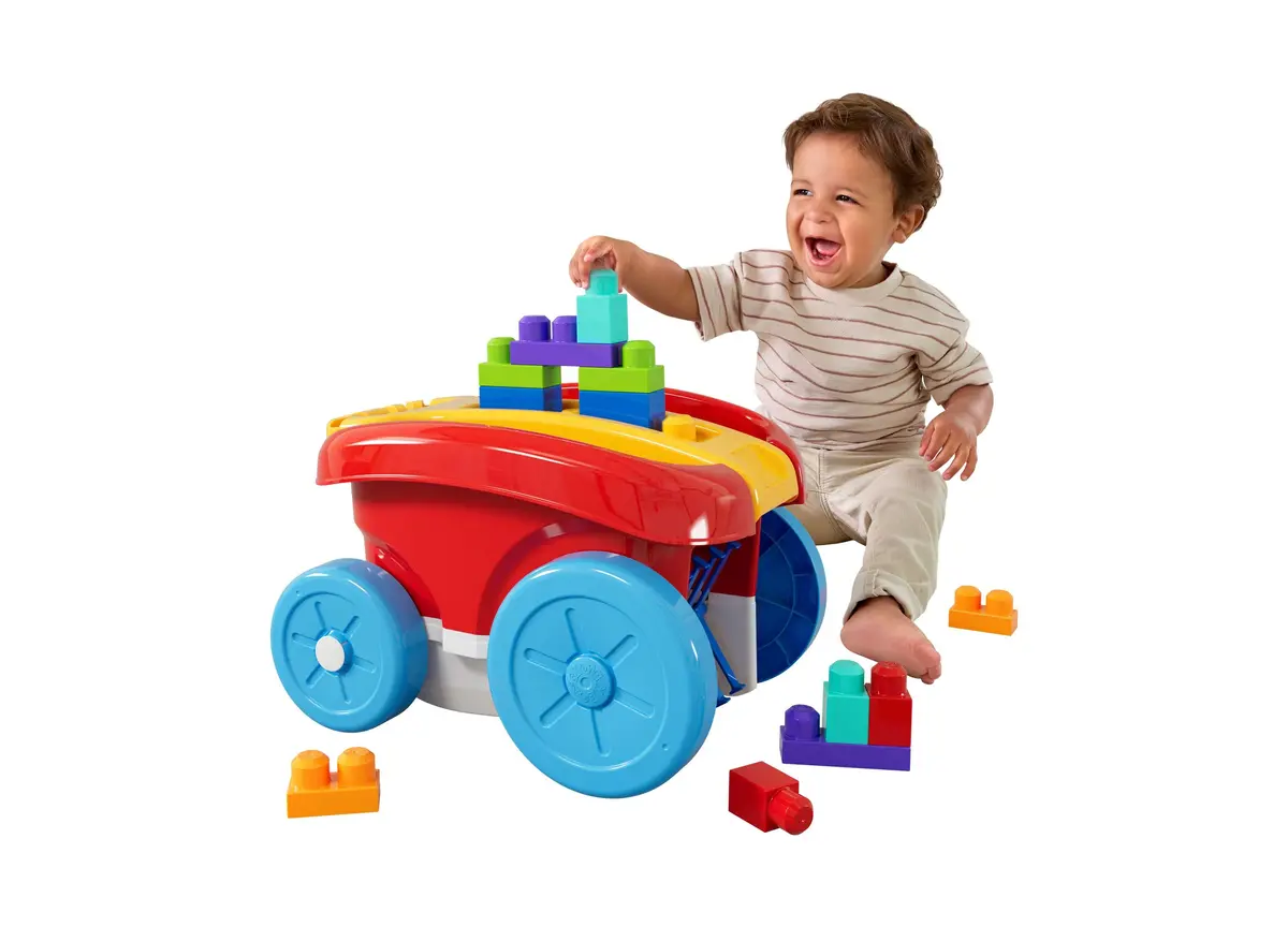 Mega Bloks First Builders 21-Piece Block Scooping Wagon - Red 1