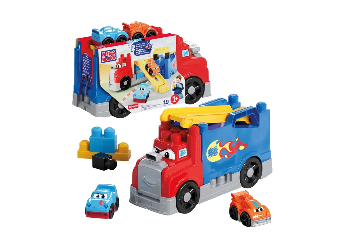 Mega Bloks First Builders Build And Race Rig Toy Blocks, 19 Pieces 1