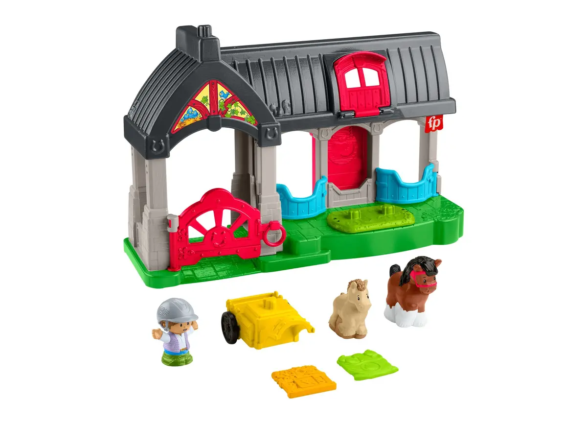 Little People Friendly Horses Stable Toddler Playset - 6 Pieces 1