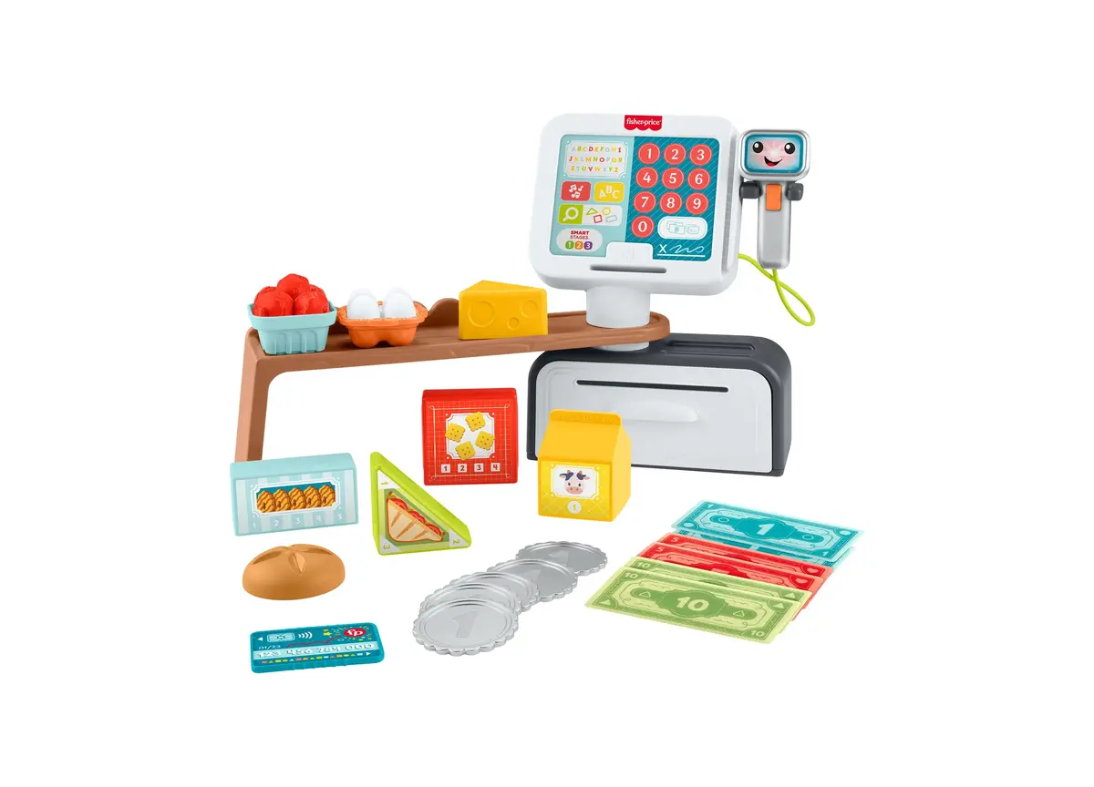 Fisher Price Laugh And Learn Count And Shop Cash Register Interactive Toddler Toy, 20 Pieces 1