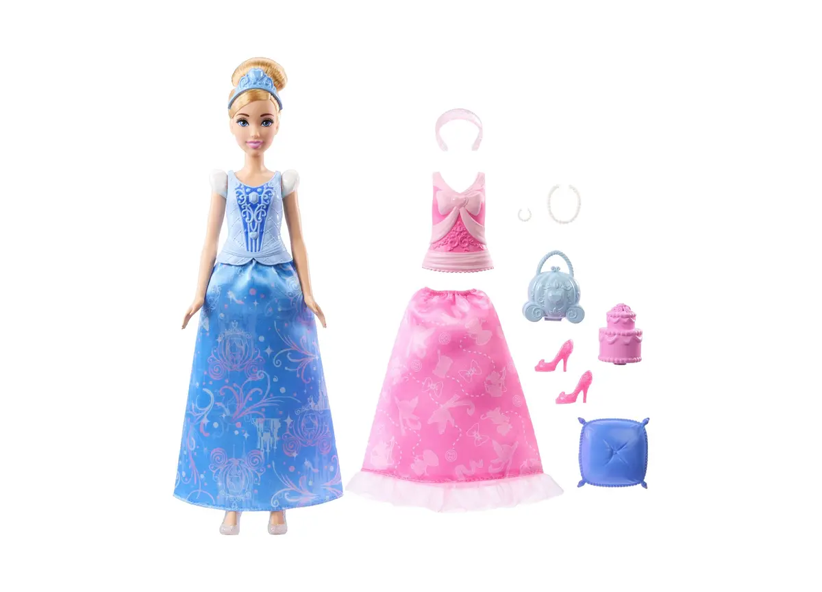 Disney Princess 11.5 Inch Cinderella Fashion Doll - 2-In-1 Outfits 1