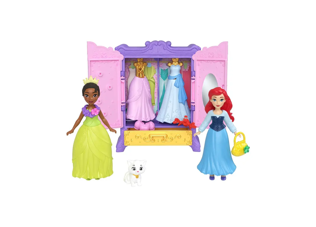 Disney Princess Royal Wardrobe Set - Ariel And Tiana Dolls 1