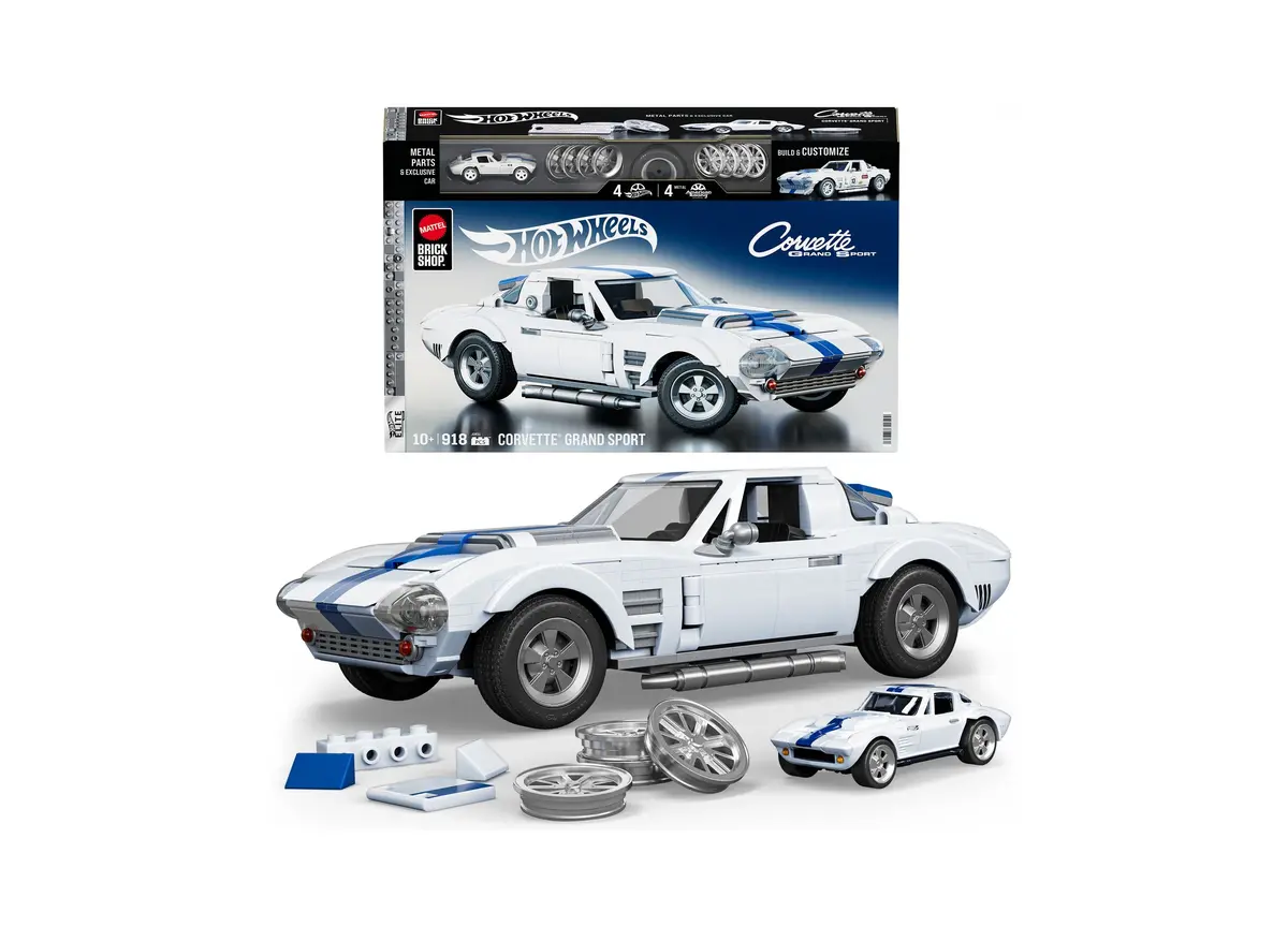 Mattel Brick Shop Hot Wheels Corvette Grand Sport Collector Building Set - 1060 Pieces 1