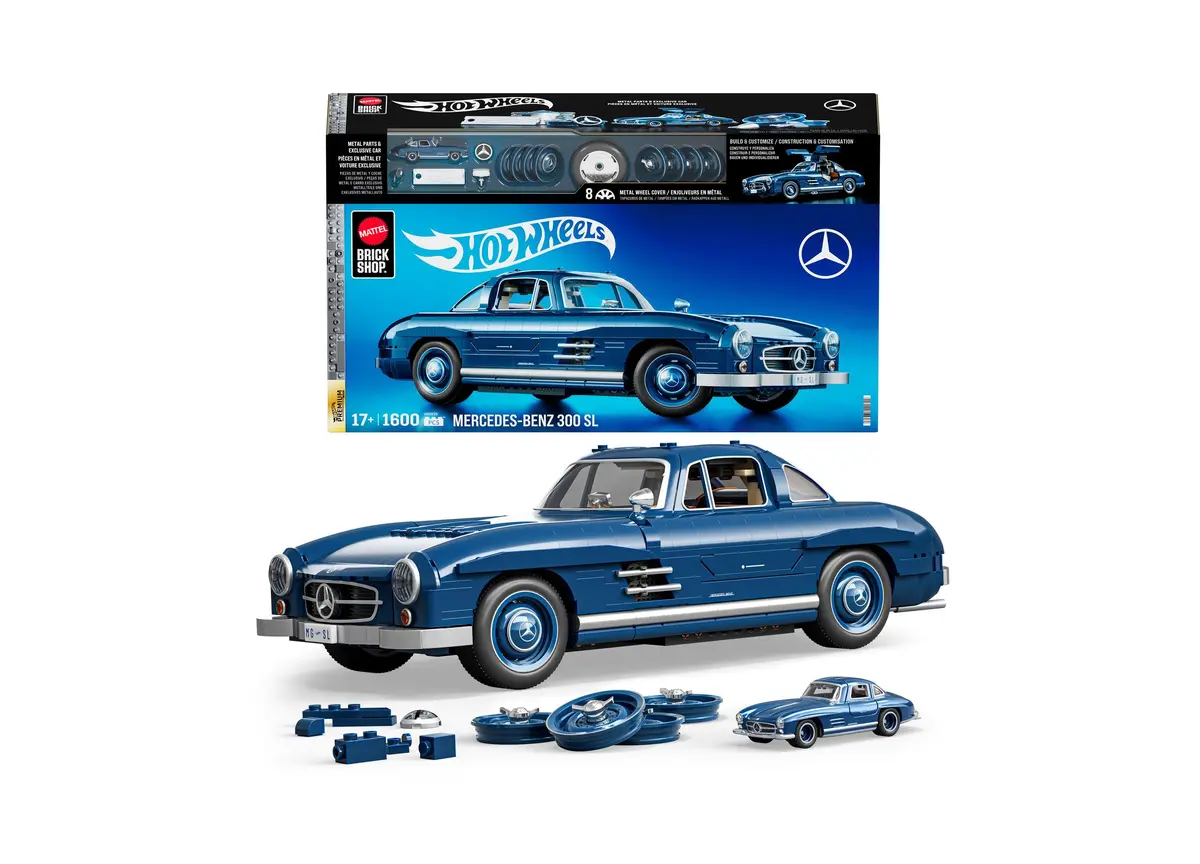 Mattel Brick Shop Hot Wheels Mercedes-Benz 300 Sl Collector's Edition Building Set - 1600 Pieces 1
