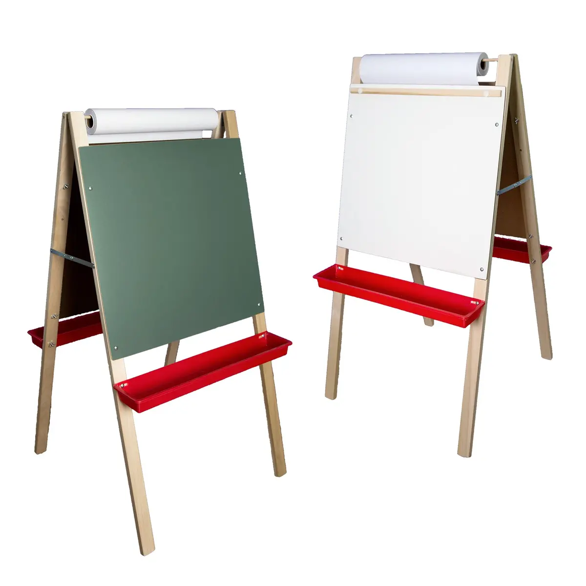 Crestline Products Adjustable Paper Roll Easel With Craft Paper And Storage Trays, 48" X 24" 1