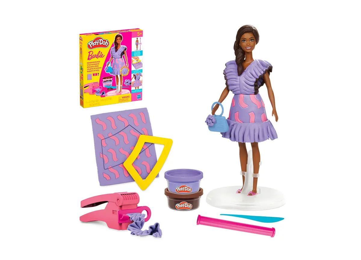 Play-Doh Barbie Fashionista Ruffles Set - Creative Fashion Kit 1