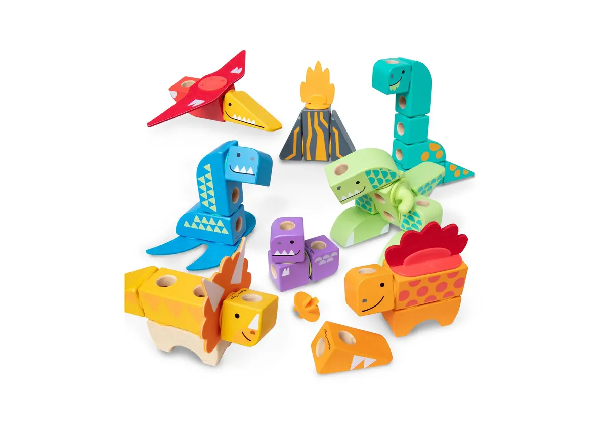Melissa & Doug Dinosaur Blockables Play Set - 69 Pieces 1