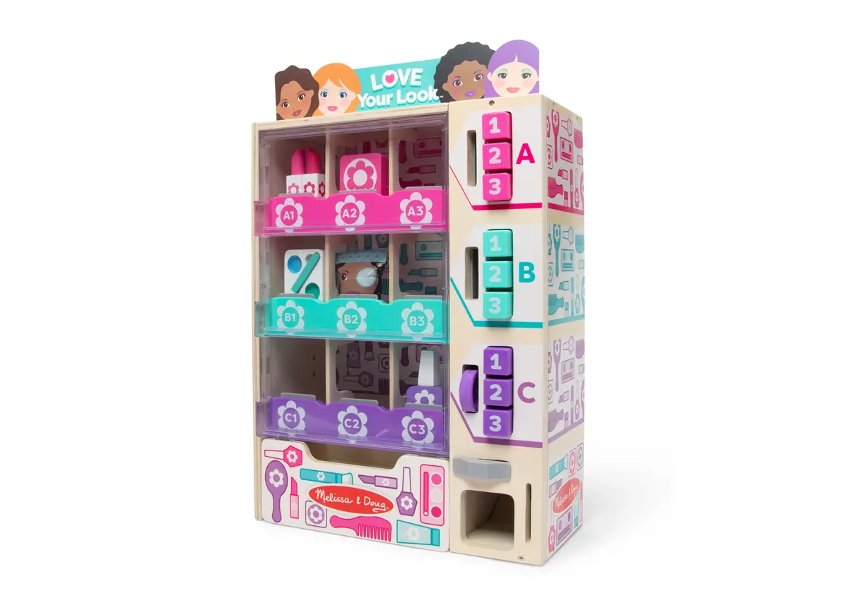 Melissa & Doug Beauty Vending Machine Wooden Play Set 1