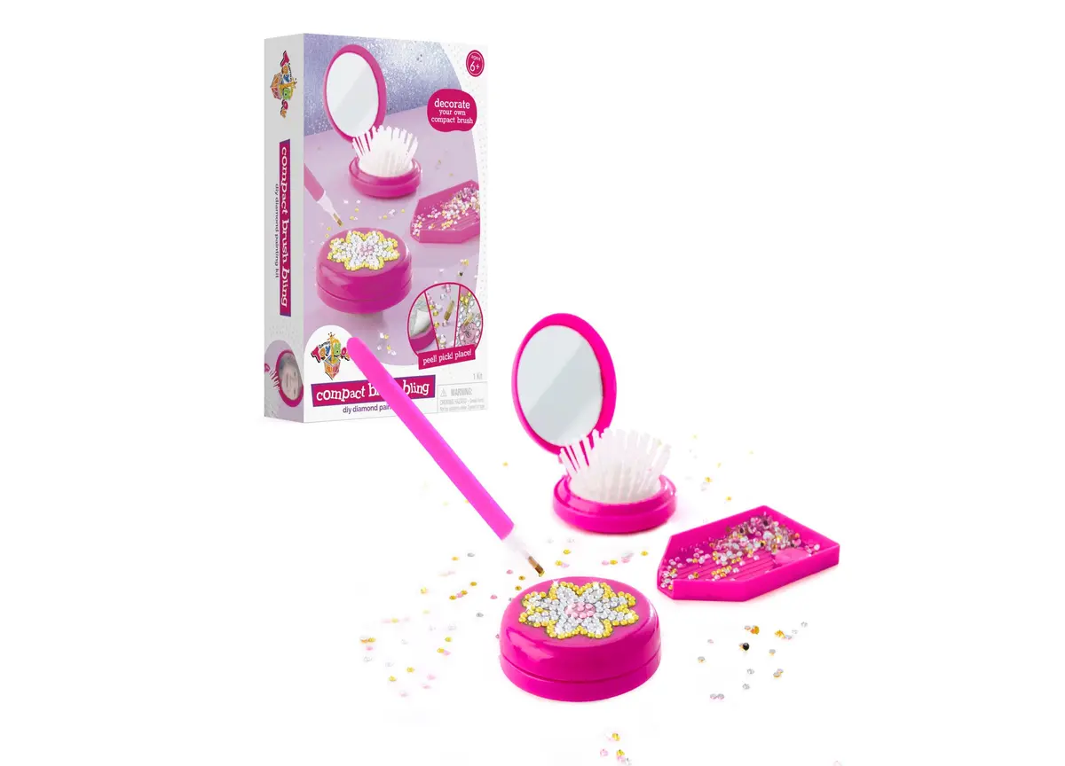 Geoffrey's Toy Box Diy Bling Compact Brush Diamond Painting Kit 1