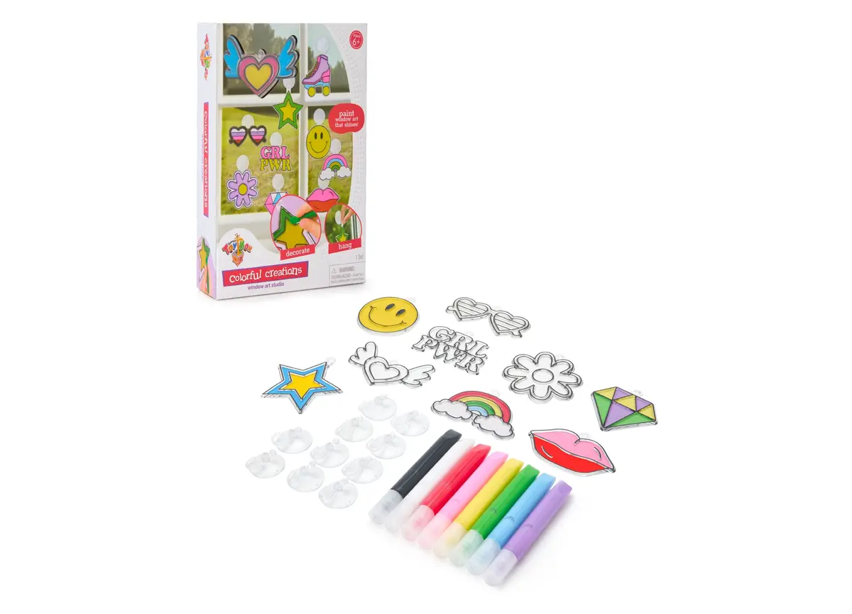 Geoffrey's Toy Box Colorful Creations Suncatcher Window Art Kit 1