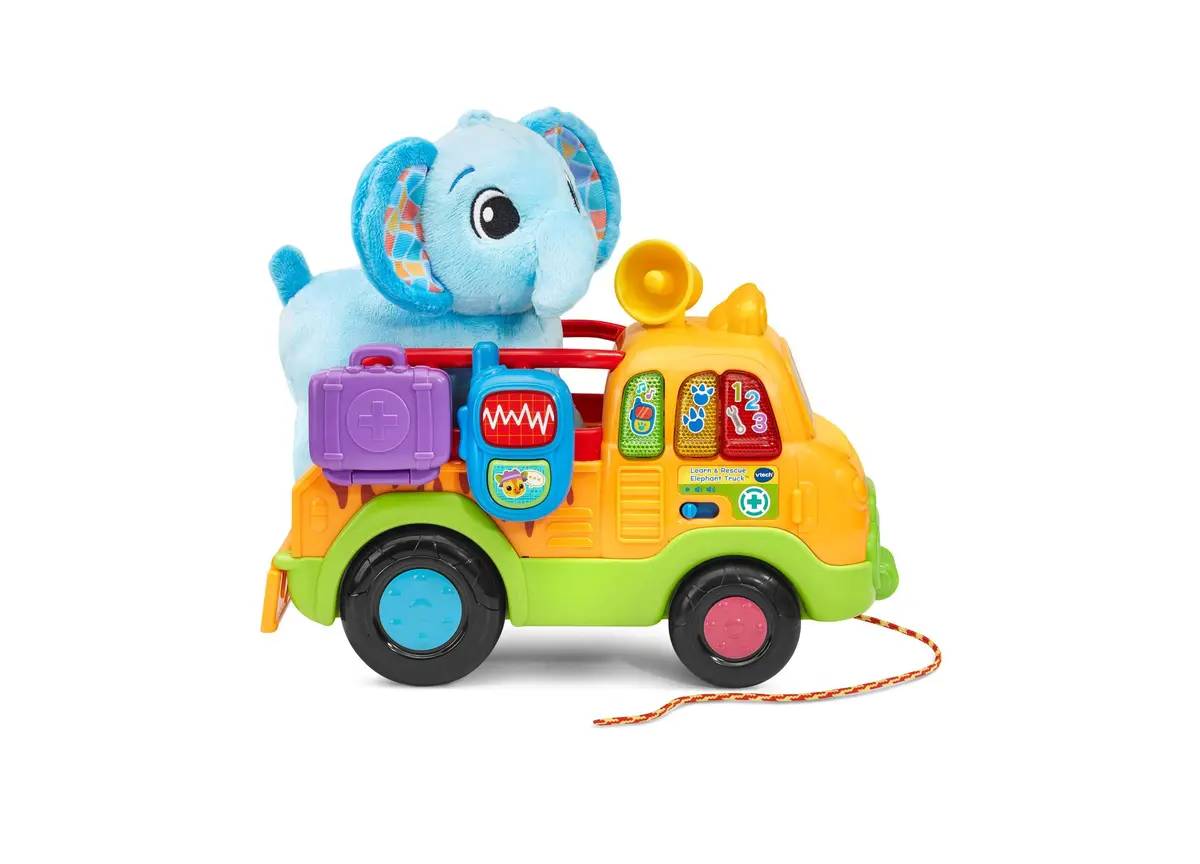 Vtech Learn And Rescue Elephant Truck Toy With Plush And Accessories 1