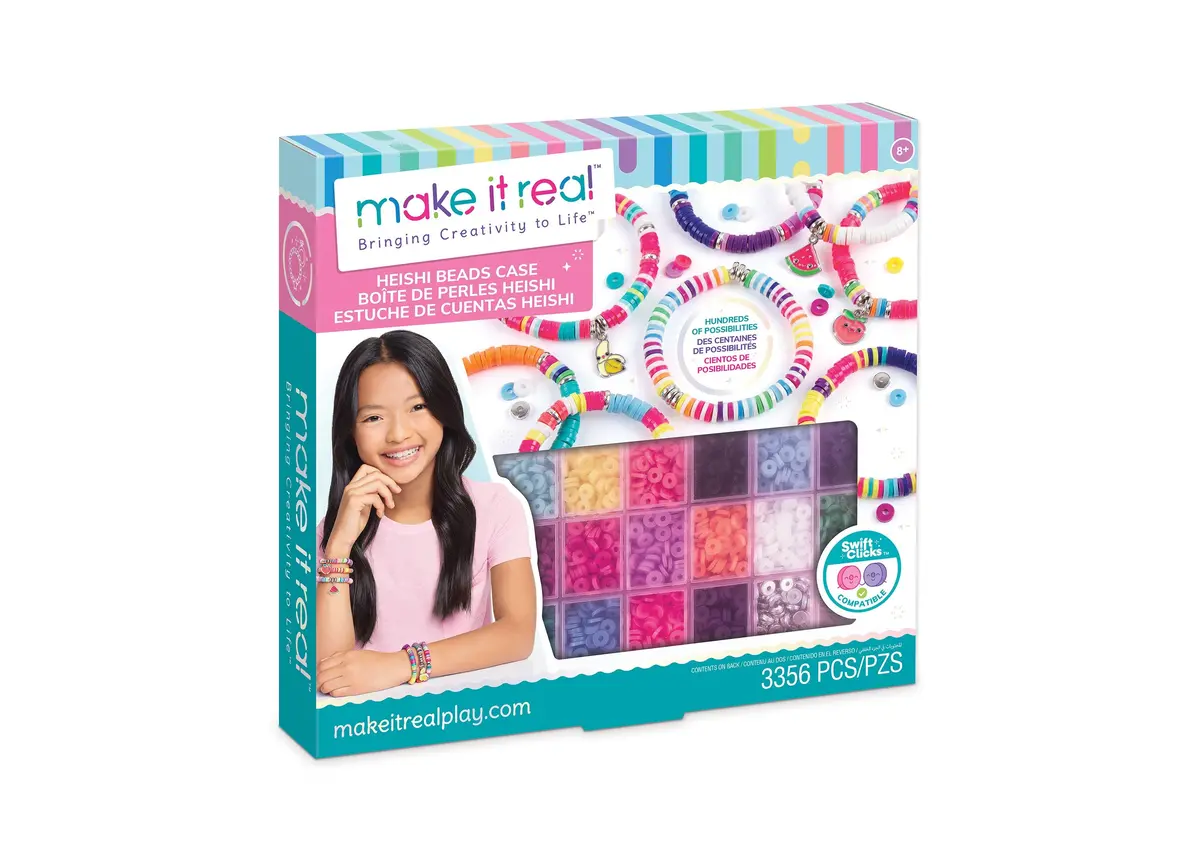 Make It Real Swift Click Heishi Bead Creation Kit - 3400 Beads 1