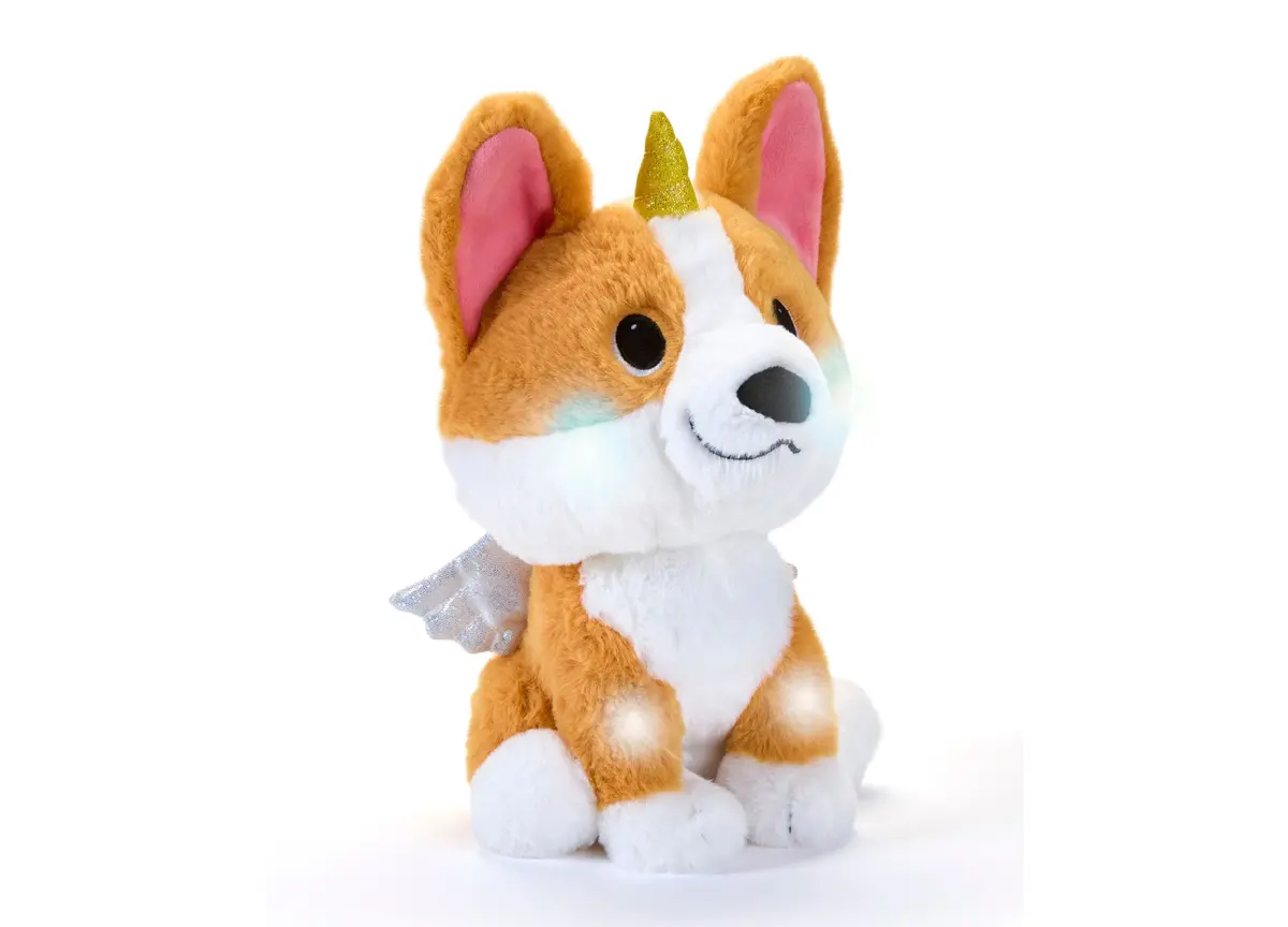 Geoffrey's Toy Box Star Brights 10" Fairy Corgi Led Plush Toy 1