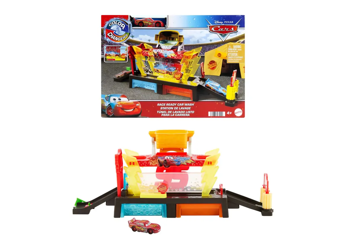 Disney Pixar Cars Color Changers Lightning Mcqueen Car Wash Playset 1