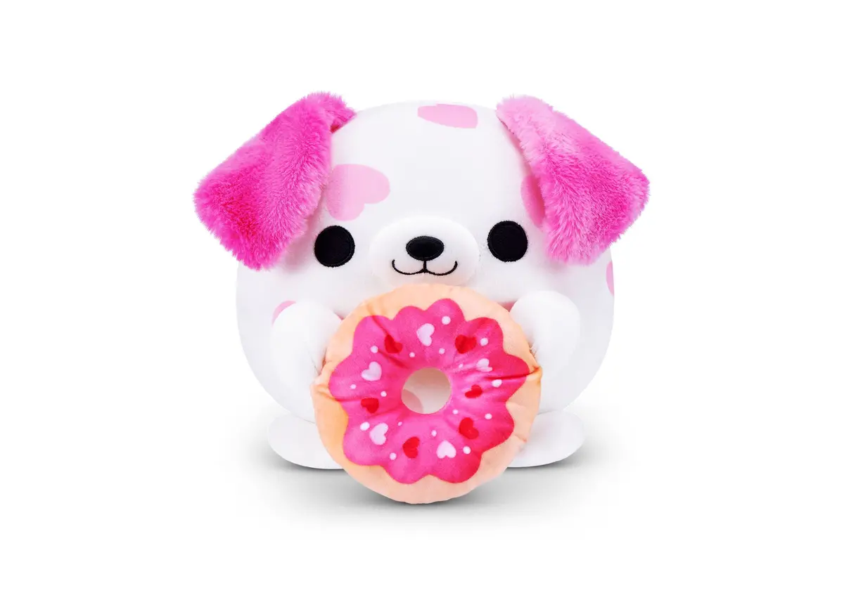Zuru Snackles Valentine Edition 8 Inch Dalmatian Plush With Donut Accessory 1