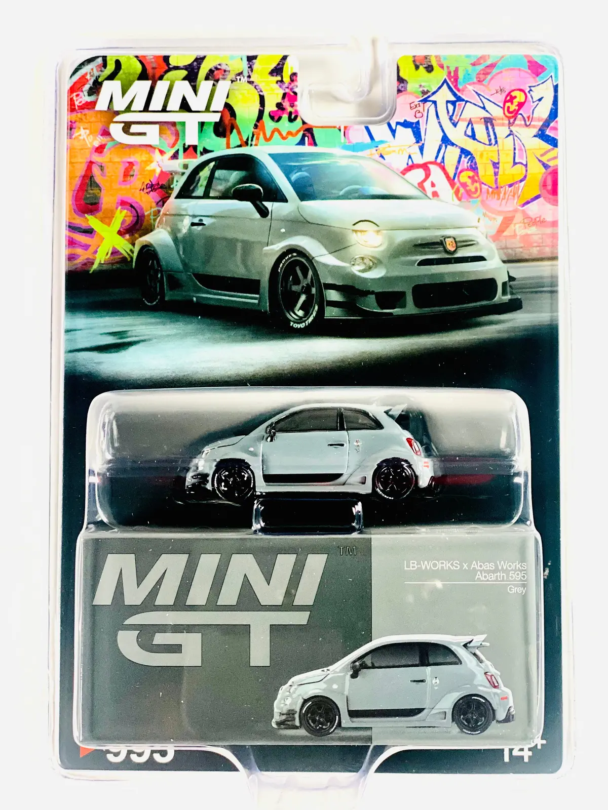 Mini Gt Mijo Exclusive Abarth 595 Lb-Works X Abas Works Grey #995 1