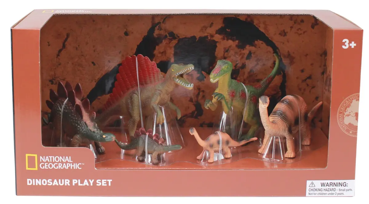 National Geographic Prehistoric Playset: Dinosaur Figurines, 6-Pack 1