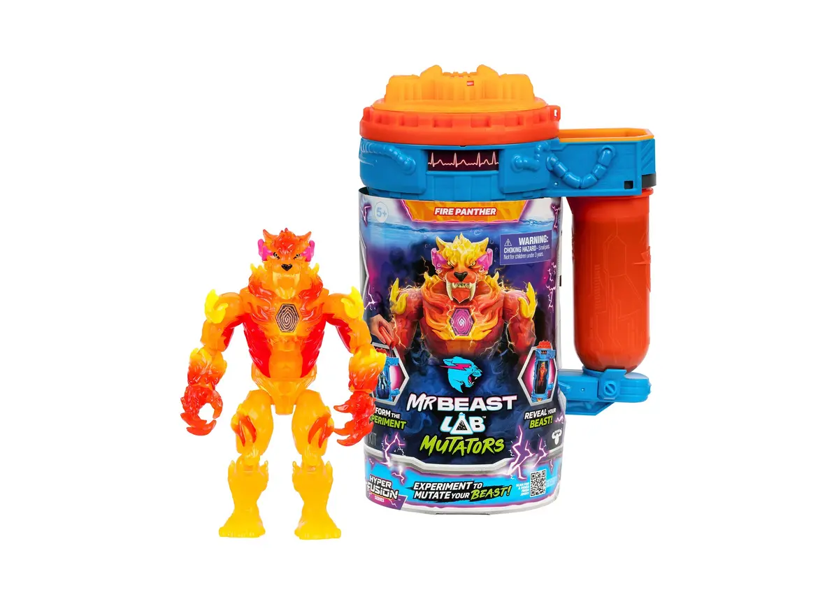 Mr Beast Lab Mutators Hyper Fusion Flame Panther Figure 1
