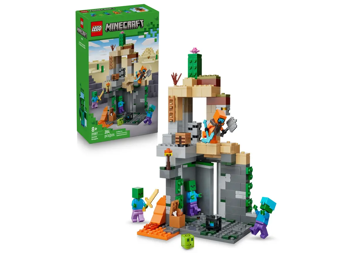 Lego Minecraft Zombie Dungeon Adventure Set 21587 - 284 Pieces 1