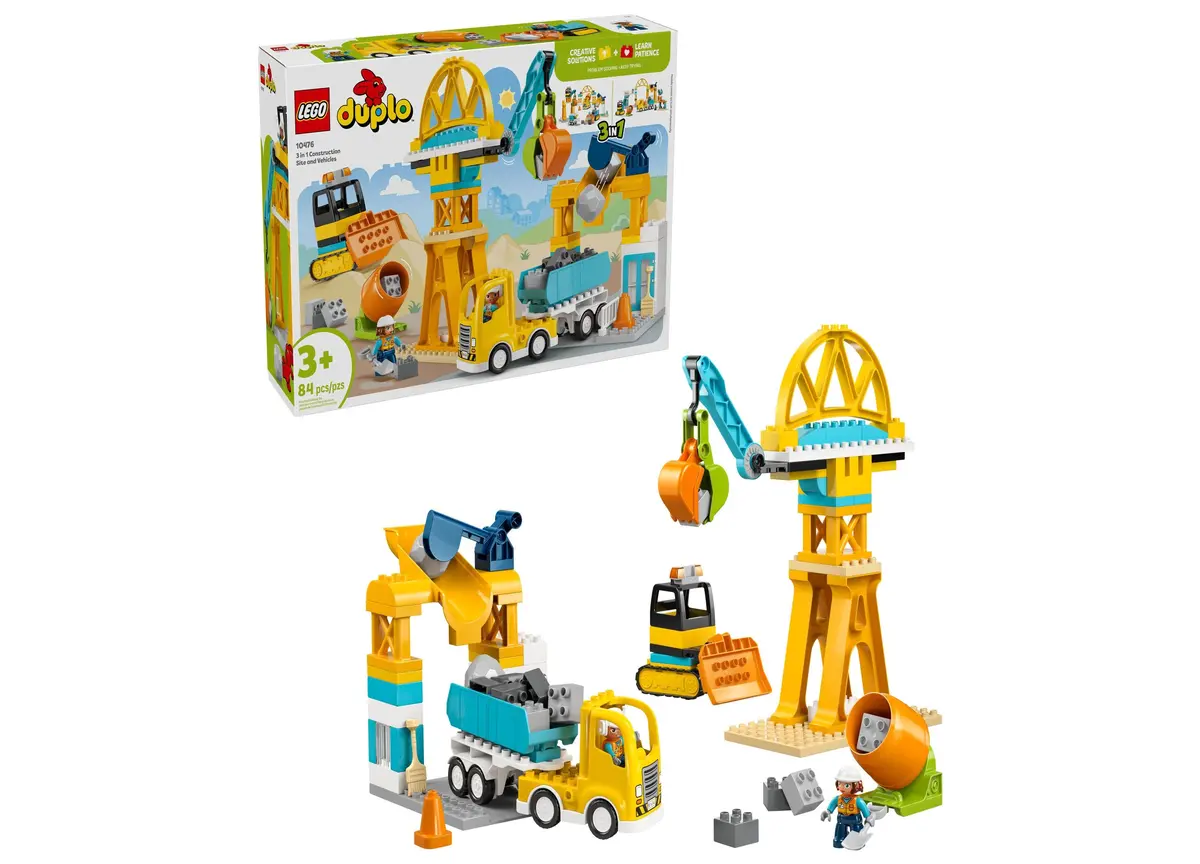 Lego Duplo Town Construction Site 3-In-1 Vehicle Set 10476, 84 Pieces 1